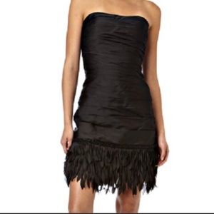 JS collection black strapless dress size 12